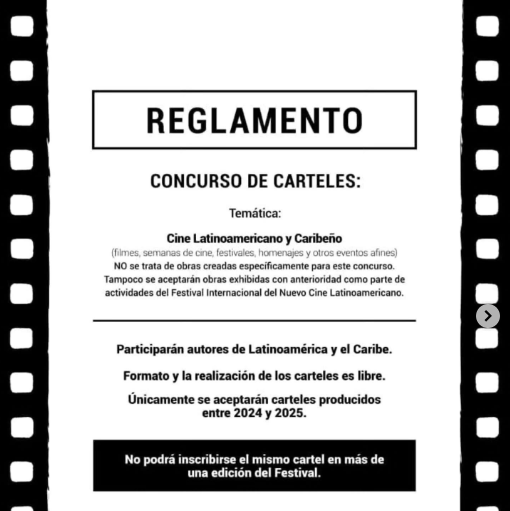 Convocatoria Concurso de Carteles: Festival Internacional del Nuevo Cine Latinoamericano de La Habana 2025